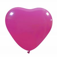 Fuchsia Standard Cattex 17" Heart Latex Balloons 10Ct