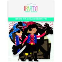 Ahoy Pirate 7ft Paper Banner