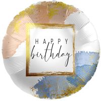 Happy Birthday Gold Frame - 18" Foil Balloon Premioloon