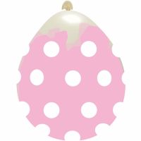 Superior 18" Stuffing Balloon Clear Polka Dots Latex 10ct