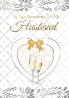 Happy Anniversary - To My Husband - Pack Of 12