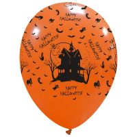 Haunted House 12" Halloween Latex Balloons 25ct .