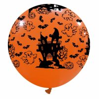 Ghost Infested House 32" Halloween Latex Balloon 1ct. 