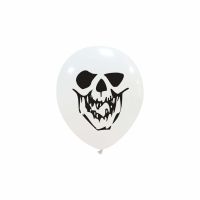 Skeleton Face 5" Halloween Latex Balloons 25ct. 