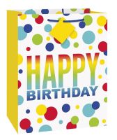 Rainbow Spots Birthday Large Gift Bag
