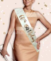 Cream & Gold 60th Sash 1ct