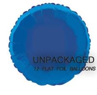 Royal Blue - Round Shape 18'' (Pack of 12, Flat)