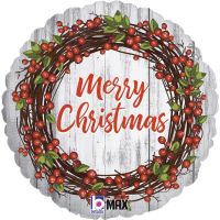 Rustic Christmas 18" Foil Balloon 