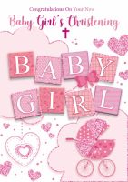 Christening Day - Baby Girl - Pack Of 12