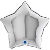 Star 18" Silver Foil Balloon GRABO Flat