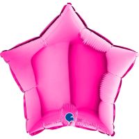 Star 18" Magenta Foil Balloon GRABO Flat