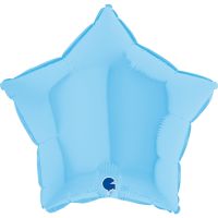 Star 18" Matte Blue Foil Balloon GRABO Flat