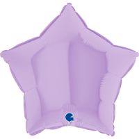 Star 18" Matte Lilac Foil Balloon GRABO Flat