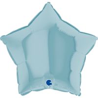 Star 18" Pastel Blue Foil Balloon GRABO Flat