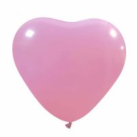 Pink Standard Cattex 10" Heart Latex Balloons 50Ct