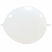 White 12" Linking Cattex Latex Balloon 50Ct