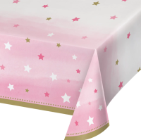 One Little Star Girl 1st Birthday Plastic Tablecover All Over Print