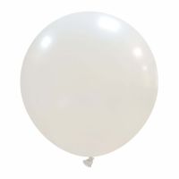 White Metallic Cattex 19" Latex Balloons 25ct