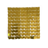 Yellow Gold Sequin Wall Panel Square 30x30cm