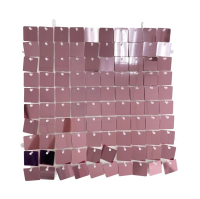 Pink Sequin Wall Panel Square 30x30cm