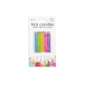 10 Cake trick candles multicolour 12ct