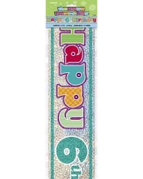 Happy 6th Birthday Prismatic Banner - 12Ft.