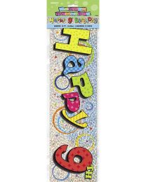 Happy 9th Birthday Prismatic Banner - 12Ft.