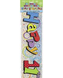 Happy 11th Birthday Prismatic Banner - 12Ft.