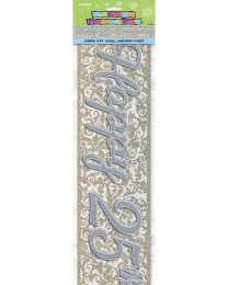 Happy 25th Anniversary Silver Prismatic Banner - 12Ft.