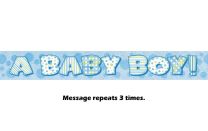 A Baby Boy Prismatic Banner - 12Ft.