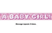 A Baby Girl Prismatic Banner - 12Ft.