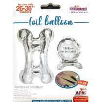 Air Fill Jumbo Silver Foil Balloon Base 