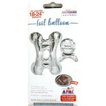 Air Fill Mini Silver Foil Balloon Base 