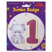 Age 1 Girl Badge W/Tipon 6ct