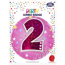 Age 2 Girl Badge W/Tipon 6ct