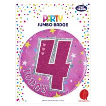 Age 4 Girl Badge W/Tipon 6ct