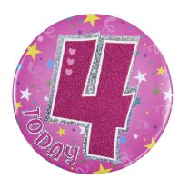 Age 4 Girl Badge W/Tipon 6ct