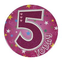 Age 5 Girl Badge W/Tipon 6ct