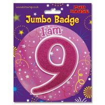 Age 9 Girl Badge W/Tipon 6ct