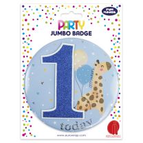Age 1 Boy Badge W/Tipon 6ct