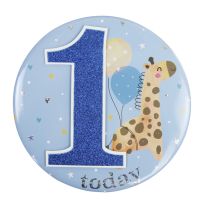 Age 1 Boy Badge W/Tipon 6ct