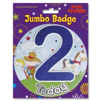Age 2 Boy Badge W/Tipon 6ct