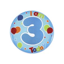 Age 3 Boy Badge W/Tipon 6ct