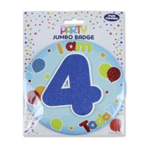 Age 4 Boy Badge W/Tipon 6ct