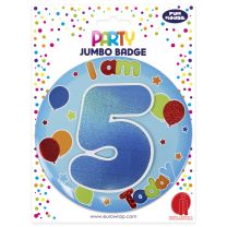 Age 5 Boy Badge W/Tipon 6ct