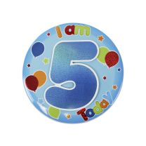 Age 5 Boy Badge W/Tipon 6ct