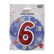 Age 6 Boy Badge W/Tipon 6ct