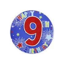 Age 9 Boy Badge W/Tipon 6ct