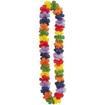 Rainbow Flower Leis 40"