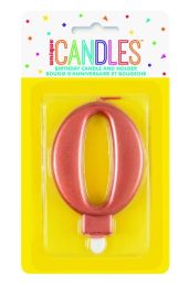 Numeral 0 Rose Gold Metallic Candle (Box of 6)